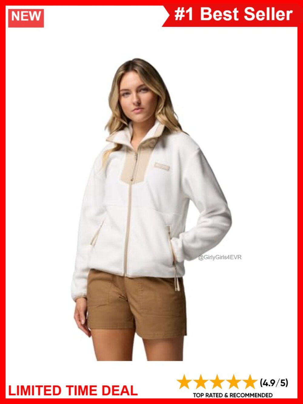 Full Zip Fleece Jacket Recycled Polyester Regular Fit Long Sleeve